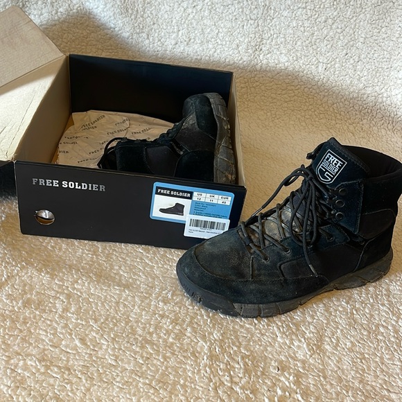 Free Soldier Waterproof Black Desert Boots Size 12. - Picture 1 of 5